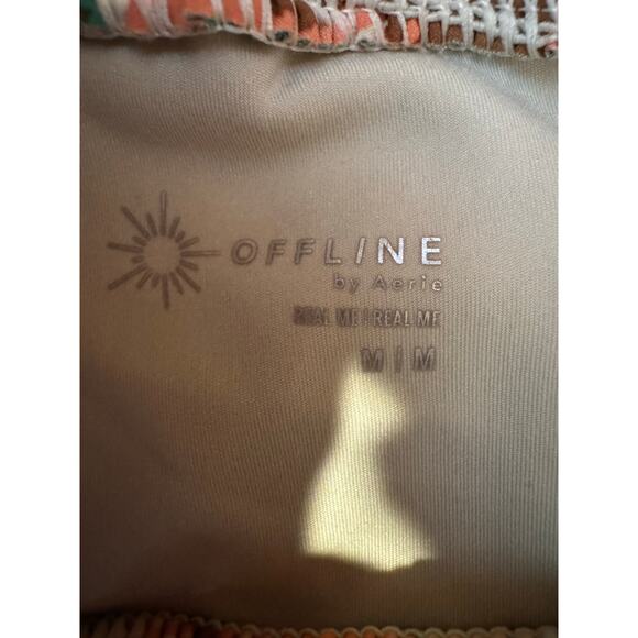 Aerie Real Me Tropical Print Smocked Running Shorts Medium - Picture 5 of 7